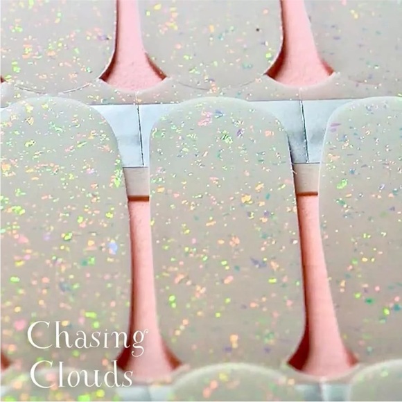 *Retired* Color Street: Chasing Clouds | Milky White Sparkle Glitter Party - Picture 4 of 16